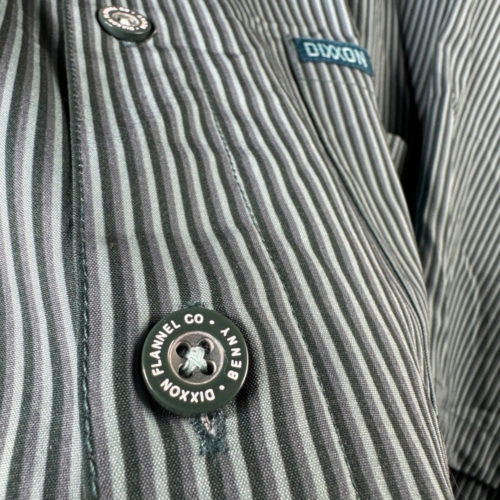 Dixxon Flannel Co The Benny Triple Stripe Green Short Sleeve Button Up Shirt 3X - Picture 6 of 8